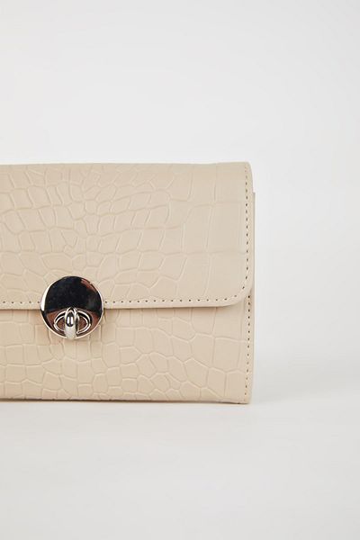 DeFacto Women's Crocodile Patterned Faux Leather Wallet C3318Axns