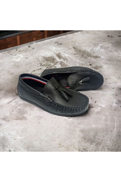PATİK BEBE pantofi balerini ortopedici din piele naturala pentru baieti negri