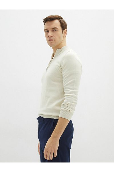 LC Waikiki Stand Collar Long Sleeve Slim Men's Knitwear Sweatshirt
