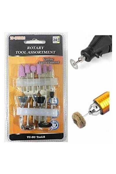 YU SU Yu-Su Tools Zımpara Taşlama Gravür Yedek Seti 24 Parça BN5