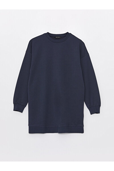 LC Waikiki Dámská mikina tunika - výstřih, pevný dlouhý rukáv