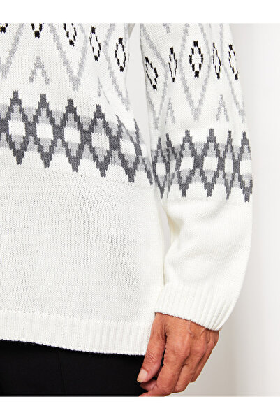 LC Waikiki Langärmliger Damen-Strickpullover mit Rundhalsausschnitt