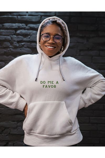 AEMİ Φούτερ Unisex Do Me A Favor με στάμπα με κουκούλα oversize