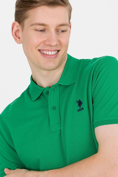 U.S. Polo Assn. Ανδρικό μπλουζάκι με πράσινο πόλο γιακά