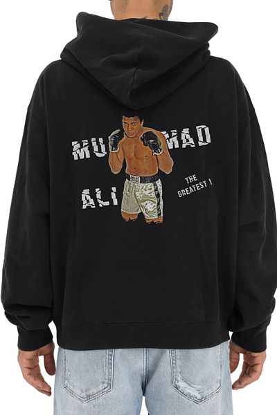 modavadisi tarzından fazlası Unisex Muhammad Ali Printed Sweatshirt Muhammad Ali Printed Oversize Hooded Hoodie