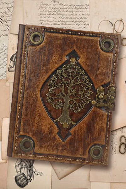 Notopelle Kahverengi Hayat Ağacı Deri Defter