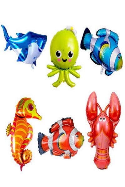 Kazanabil 6-PIECE OCEAN VIVES FOIL BALLON SET