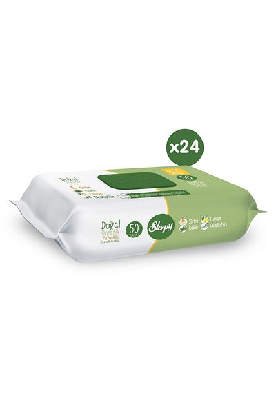Sleepy Natural And Organic Wet Wipes 50 Sheets X 24 Pieces
