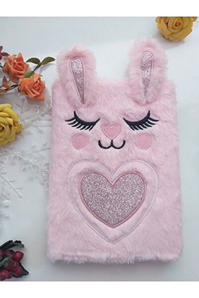 FOYA AKSESUAR Tavşan Peluş Defter Peluş Kaplı Defter Tüylü Defter