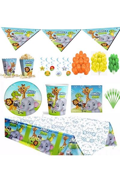 Kikajoy Σετ γενεθλίων Jungle Club Safari για 8 άτομα