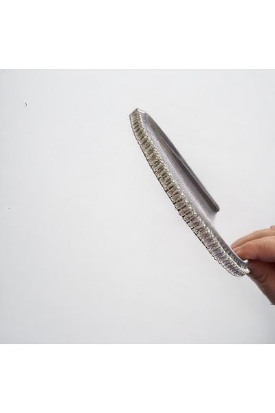 alsaccessories Дамска сива корона с бели багетни камъни, корона за бременни, корона от къна, щипка за коса