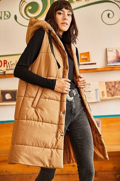 VOLT CLOTHİNG Дамска жилетка с качулка