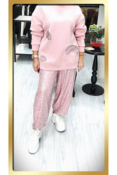 Nox By Sibel Şentürk Sequined Carrot Model Loose Trousers