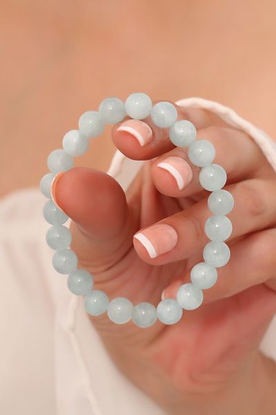 Dünya Doğal Taş Aquamarine Stone Bracelet A