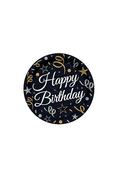 BalonEvi SPARKLING CONFETTI HAPPY BIRTHDAY PRINTED PLATE
