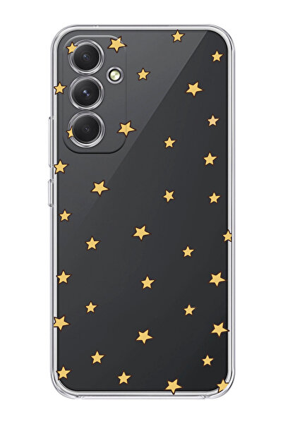 shoptocase Galaxy A54 5g Uyumlu Yıldızlar Desenli Şeffaf Telefon Kılıfı