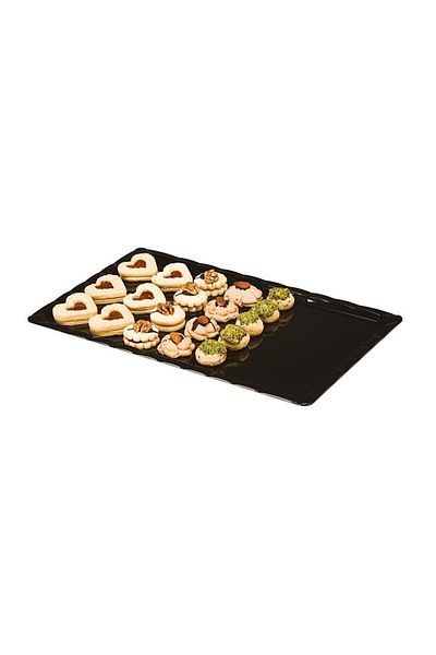 Zicco Chocolate Display Tray, Polycarbonate, Black 25x40 Cm