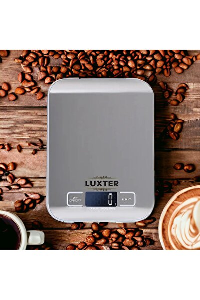 LUXTER İnox Lüx Dijital Mutfak Terazisi Max 5 Kg Hassasiyet 1 Gr Paslanmaz Çe...