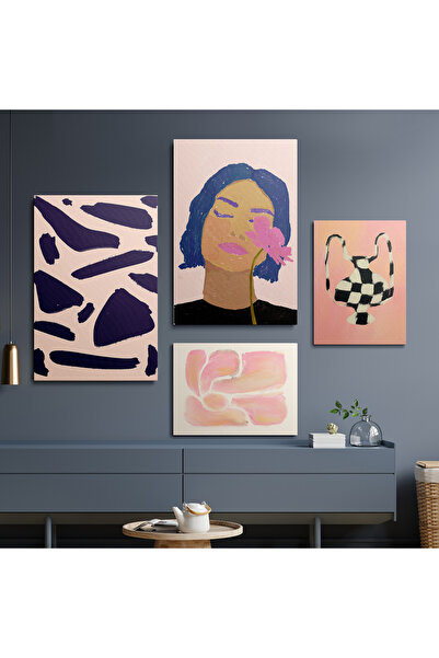HOMEPACK 4-dijelni set modernih umetničkih apstraktnih slika na platnu Dk404