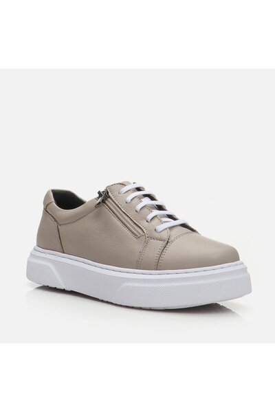 Hotiç Genuine Leather Natural Women's Sports Shoes