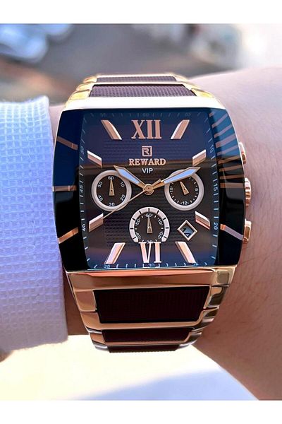 Reward E.A141132 Reward Steel Cord 3 Atm Water Resistant Inner Functions Aftif Men's Wrist Watch
