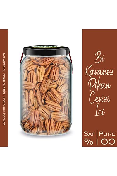Zencefil Organik 2 Pieces of 660 cc Pure in Glass Jar - Bi Jar Pican Nut and Pumpkin Seeds Inside