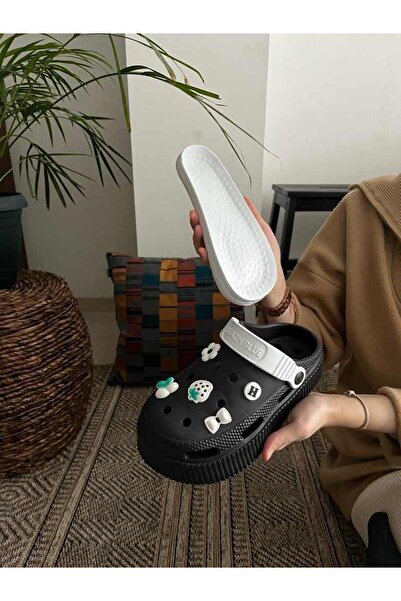 Behtah Kundura Talpă înaltă, complet ortopedică, branț detașabil, papuci de casă pentru asistenta medicală, cu toate ornamentele, cadou