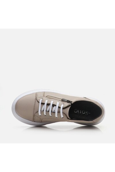 Hotiç Genuine Leather Natural Women's Sports Shoes