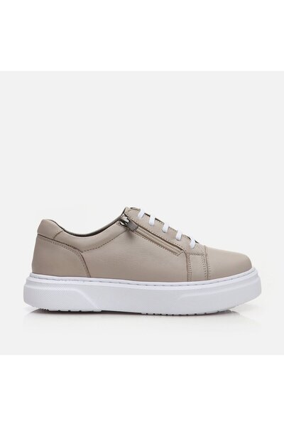 Hotiç Genuine Leather Natural Women's Sports Shoes