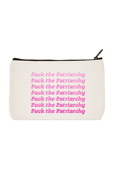 designedfy Fck Party Printed υφασμάτινη τσάντα μακιγιάζ, θήκη για στυλό, τσάντα χειρός