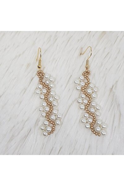 Handmade By HLY أقراط اللؤلؤ المصنوعة يدويا