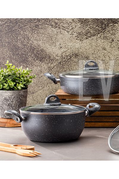 Evse 7 Piece Granite Pot Pan Set