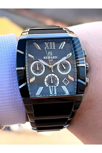 Reward E.A141108 Reward Steel Cord 3 Atm Water Resistant Inner Functions Aftif Men's Wrist Watch