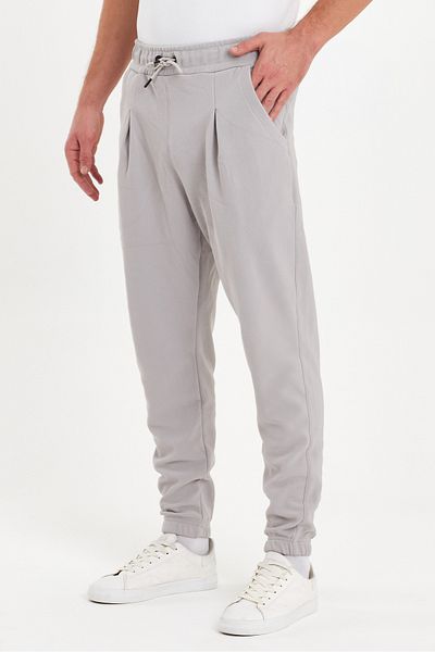 CLIPMAN Ανδρικό παντελόνι Jogger με κανονική εφαρμογή, λαστιχένιο πόδι, γκρι