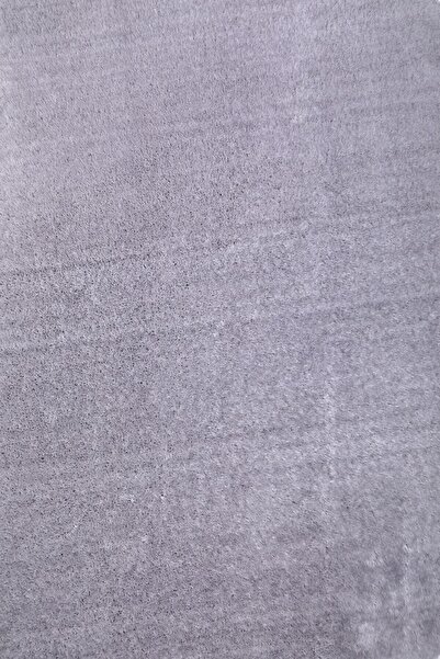 Dijidekor Light Gray Round Post Woven Carpet Plush Rabbit Feather Feel Antibacterial 140X140