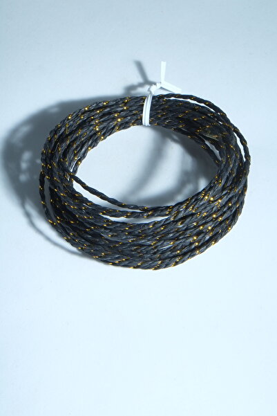 Eskişehir hobi sanat 2 Mm 5 Meters Glitter Package Rope Paper Rope Decorative Rope Black Color