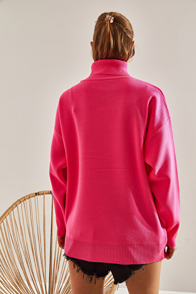 Bianco Lucci Γυναικείο πλεκτό πουλόβερ με ζιβάγκο