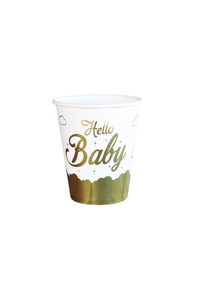 BalonEvi Hello Baby Paper Printed Cup