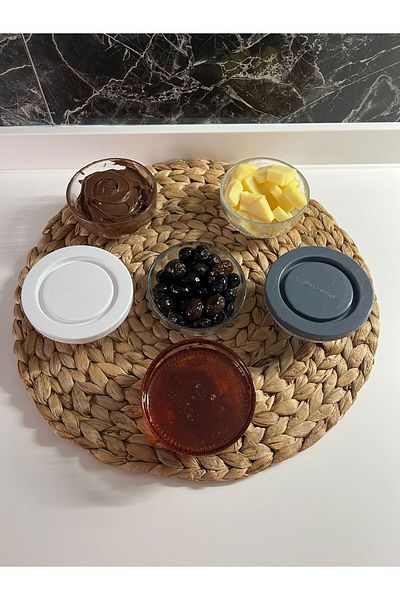 ALBAK Life Storage Container Glass Breakfast Set of 6 Round Storage
