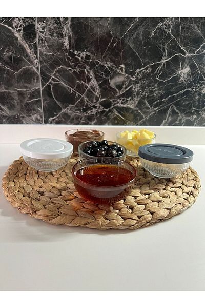 ALBAK Life Storage Container Glass Breakfast Set of 6 Round Storage