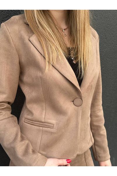 yelizyavuzcollection SUEDE JACKET MINK