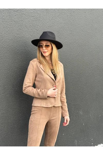 yelizyavuzcollection SUEDE JACKET MINK