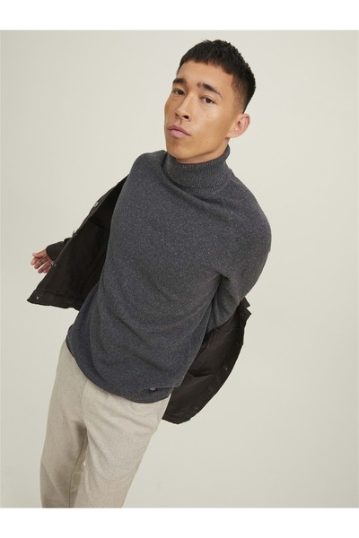 Jack & Jones Men's Sweater JJEHILL KNIT ROLL NECK NOOS