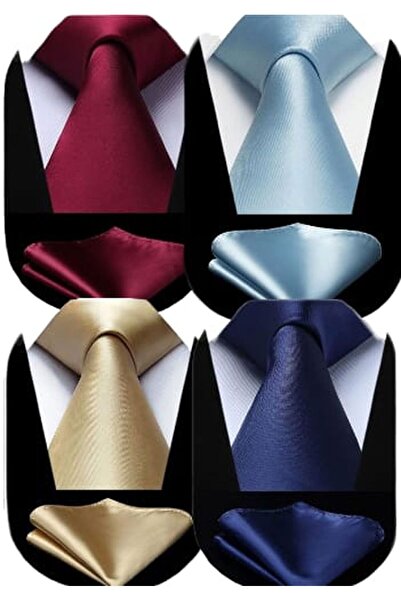 Trenderrs Set od 4 satenske kravate za muškarce