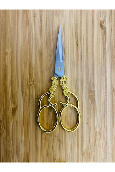 Öztürk Antique Shaped ScissorsAt Home, Office, Sewing, Embroidery, Promise, Engagement, Wedding and Invitations13cm