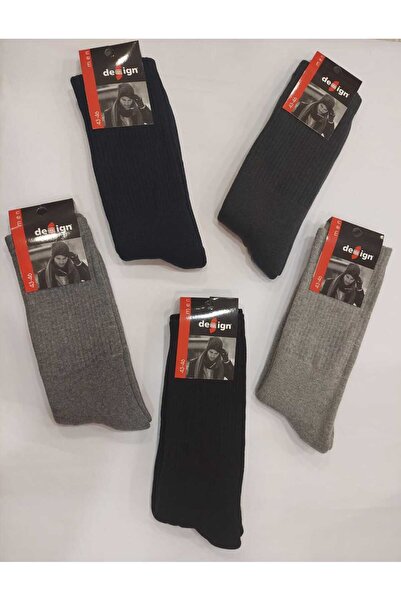 Design Socks جوارب منشفة رجالية من DESIGN مكونة من 5 قطع