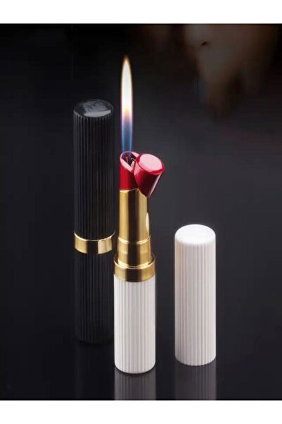 HK GİFT SHOP Ruj şekilli çakmak bütan gaz yangın açık alev çakmak