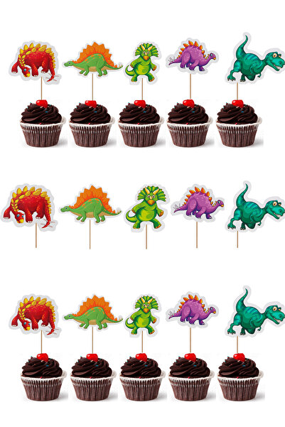 Yusuf Dirik YD Party Supplies 10 قطع من أعواد الأسنان على شكل كعكة بتصميم الد...