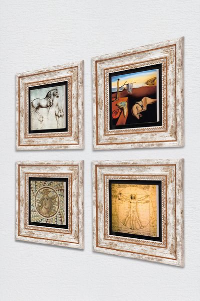 Pinecone Salvador Dali, Mosaic Series, Leonardo Da Vinci Stone Wall Painting Framed Wall Decor 4 Painting