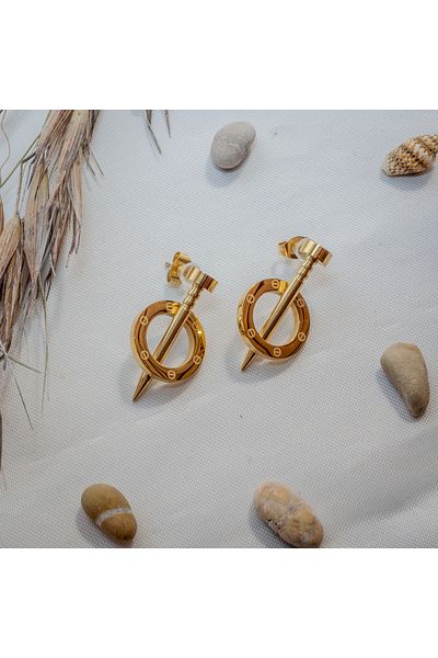 Bumu Design Nails Model Steel Earrings